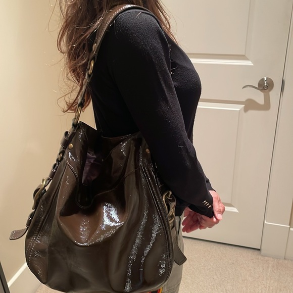 Coach Brown Patent Leather Shoulder bag - Picture 8 of 9